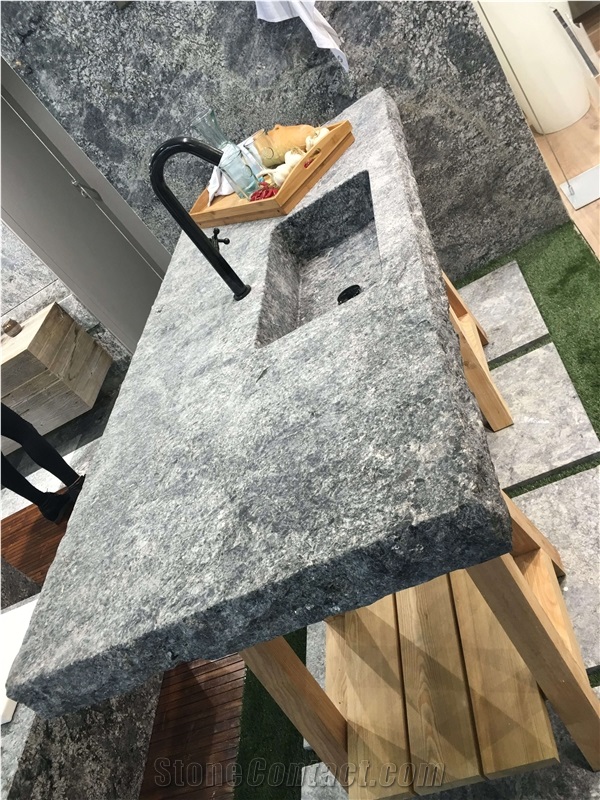 Balsam Grey Granite Top with Integrated Basin