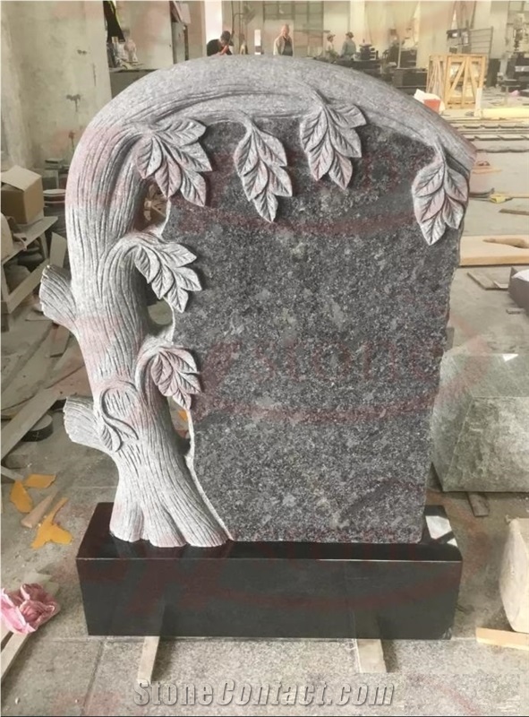 Steel Grey Granite Tree Design Monuments