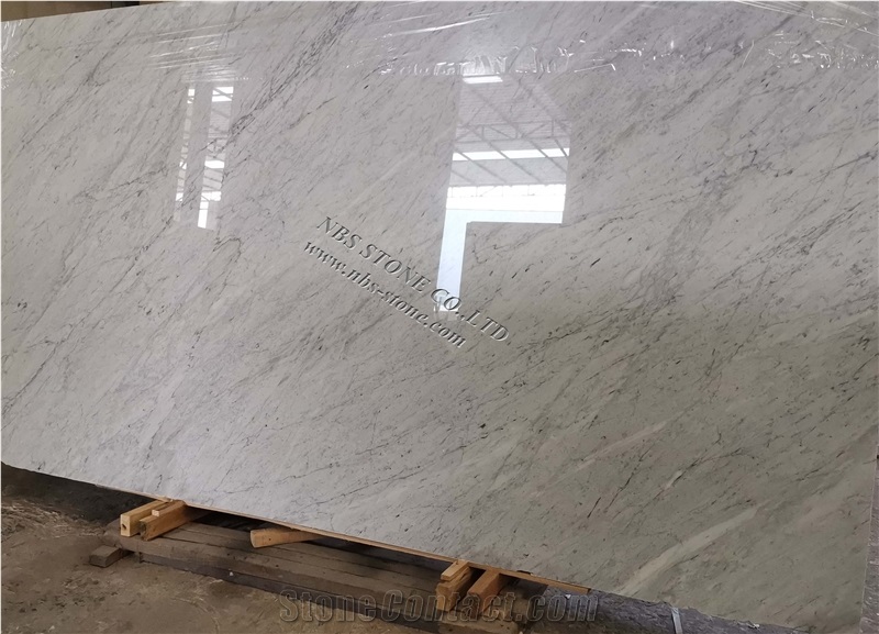 Bianco Carrara White Marble Slab Decor Covering
