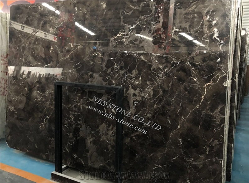 Chinese Emperador Dark Marble Slab Covering Tile