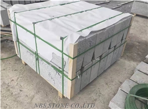 Grey Granite Outdoor Kerb Cover Installation