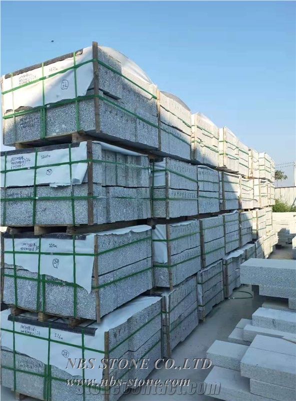 Grey Granite Outdoor Kerb Cover Installation