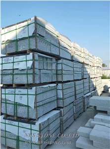 Grey Granite Outdoor Kerb Cover Installation