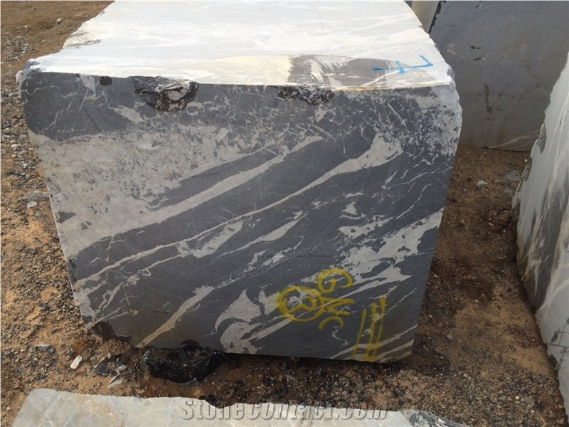 Montana Ice Grey Marble Block