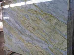 Blue River Ocean Green Marble Lemon Ice Slab,Machine Cutting Tiles for Panel Floor Covering,Wall Cladding Skirting French Pattern
