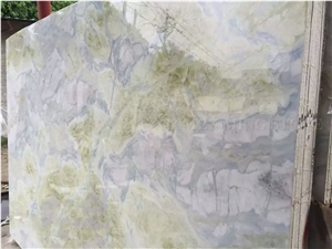 Blue River Ocean Green Marble Lemon Ice Slab,Machine Cutting Tiles for Panel Floor Covering,Wall Cladding Skirting French Pattern