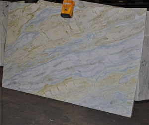 Emerald Jade Blue River Marble Lemon Ice Slabs, Tile