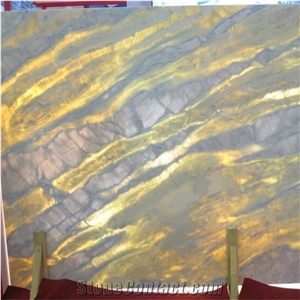 Emerald Jade Blue River Marble Lemon Ice Slabs, Tile