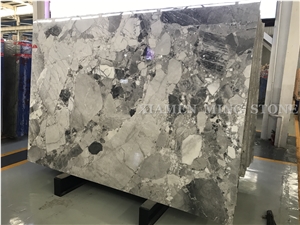 Pandora White Marble Slab, China New Grey Stone Hotel Project Material