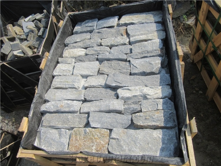 Crazy Size Blue Quartzite Wall Cladding Stone