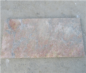 Flamed Yellow Rust Slate Stone Flooring Tiles