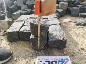 G684 Black Basalt Natural Cobble Stone Pavers Setts