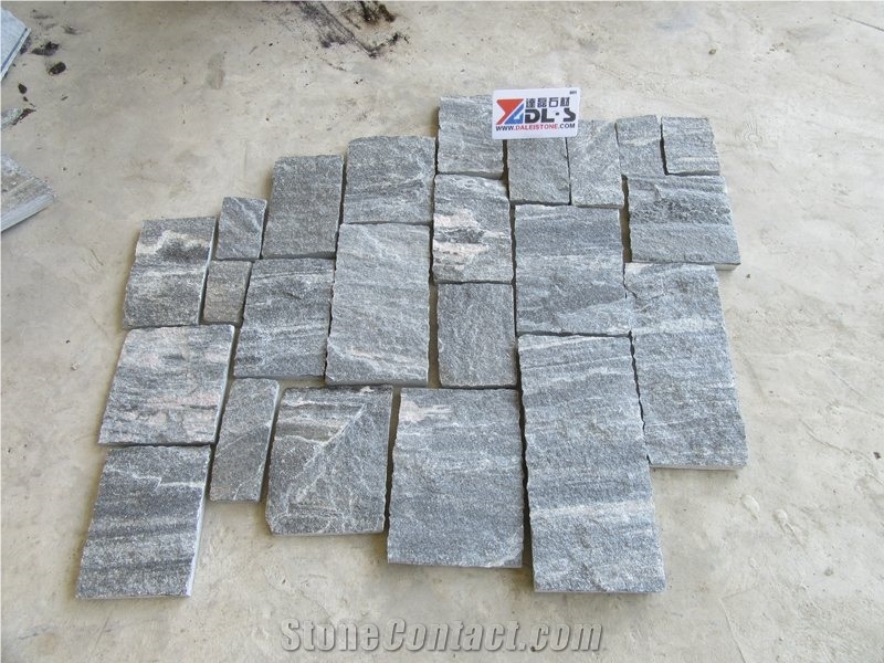 Grey Quartize Castle Loose Stone Panels Corner