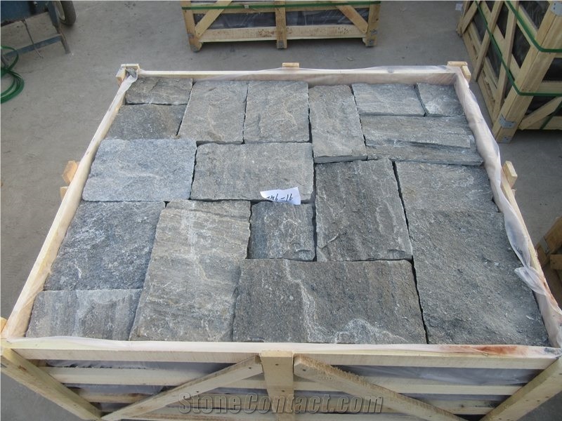 Grey Quartize Castle Loose Stone Panels Corner