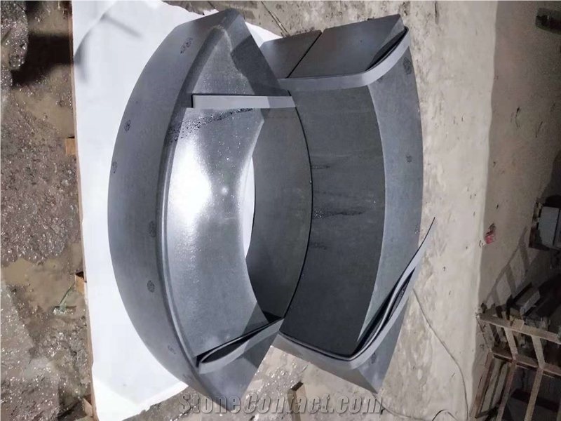 Hainan Black Basalt Bluestone Road Side Kerbstone