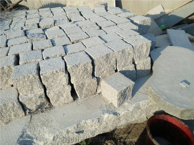 Natural Split G375 Grey Granite Cobblestone Paver