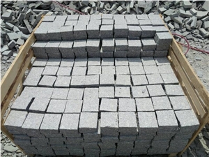Natural Split G375 Grey Granite Cobblestone Paver