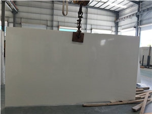 Pure White Quartz Stone Kitchen Slabs