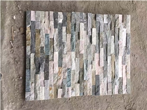 Stock Yellow and Green Quartzite Stone Veneer