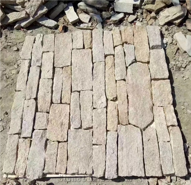 Yellow Quartzite Wall Fieldstone and Corner Stone