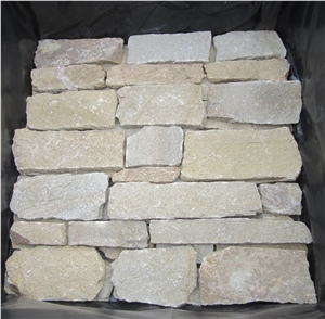 Yellow Quartzite Wall Fieldstone and Corner Stone