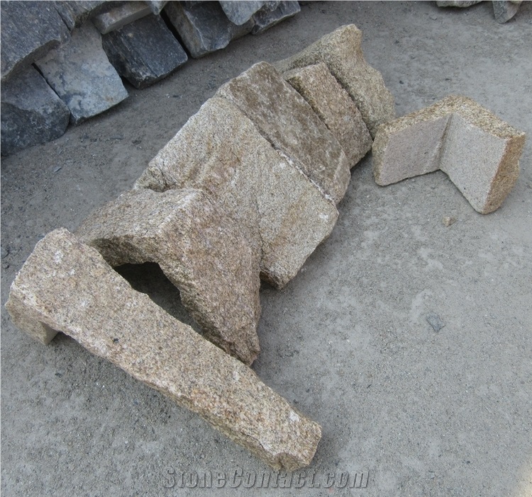 Yellow Quartzite Wall Fieldstone and Corner Stone