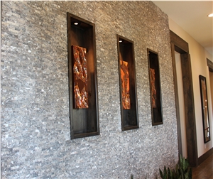 Alinda Grey Marble Sparkly Split Face Mosaics