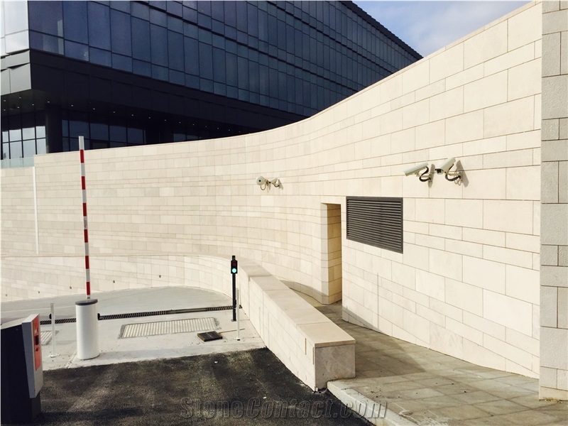 Almond Cream Limestone Sandblasted Tiles Turkey