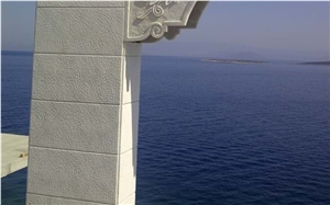 Bianco Ibiza Marble Sandblasted Tiles,Mugla White