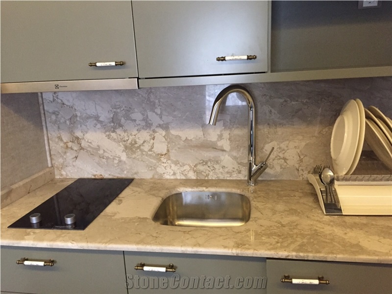 Cathedral Light Grey Polished Limestone Tiles