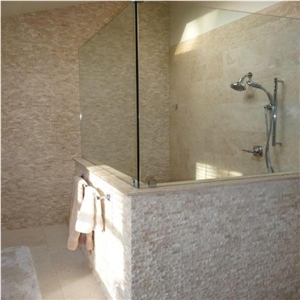 Ibiza Light Travertine Split Face Mosaic