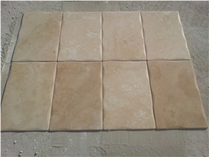 Light Medium Travertine Pillowed Edge Pattern