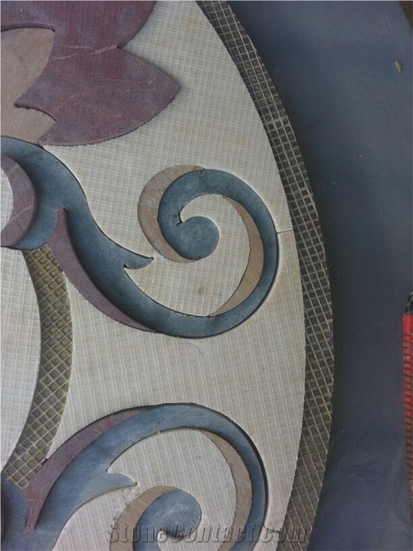 Marble Waterjet Medallion,Cnc Marble Medallion