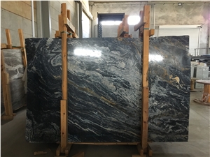 Nero Picasso Marble Slab, Golden Night Marble Slab