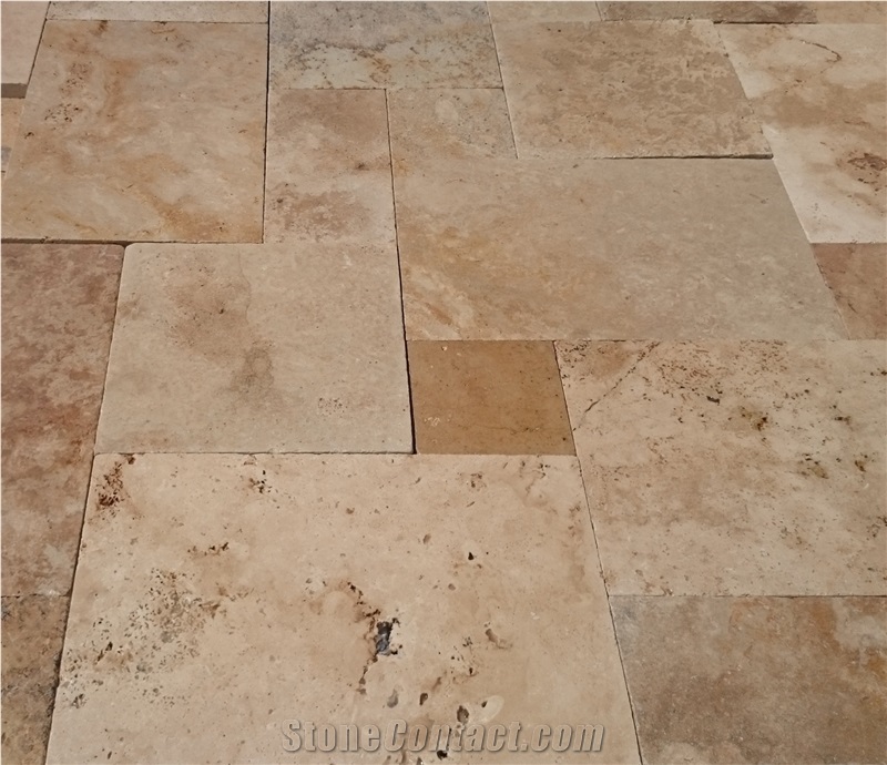 Tuscany Copper Blend Travertine 3cm Tumbled Pattern