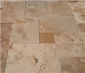 Tuscany Copper Blend Travertine 3cm Tumbled Pattern