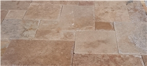 Tuscany Copper Blend Travertine 3cm Tumbled Pattern