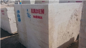 Denizli Classic Ivory Travertine Veincut Blocks
