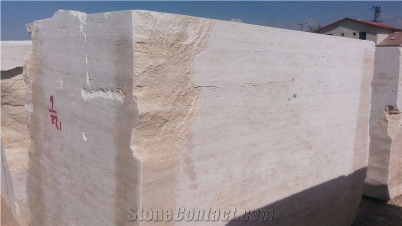 Denizli Classic Ivory Travertine Veincut Blocks