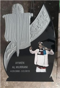 Usa Style Indian Black Granite Monuments