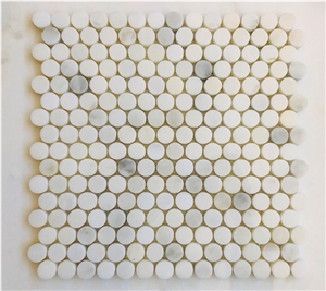 Calacatta Marble Penny Mosaic