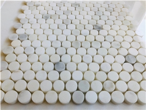 Calacatta Marble Penny Mosaic