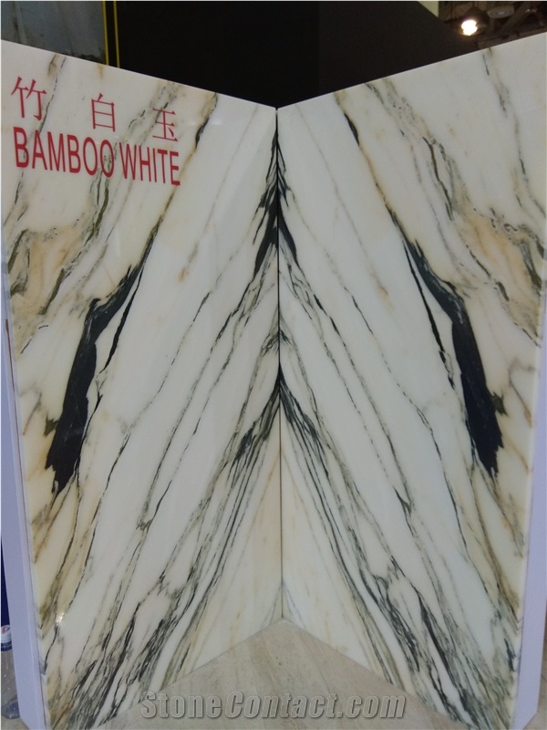 Bamboo White Jade Marble Slabs,Tiles