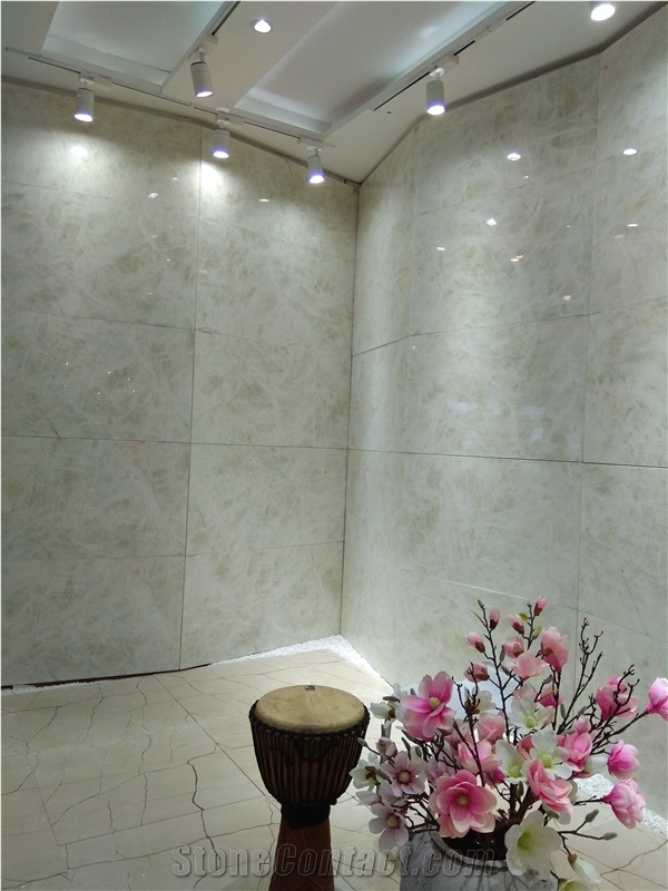 Moon Lotus White Marble Slabs,Tiles