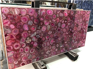 Backlit Rose Stone, Agate Stone Tiles