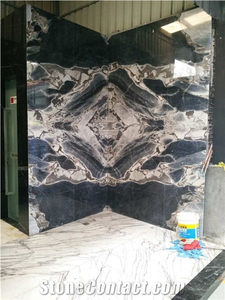 China Galaxy Blue Marble Walling Slab/ Cut to Size