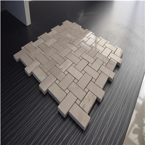 Crema Marfil Marble Basketweave Marble Mosaics