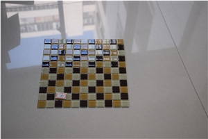 Dark Yellow and Brown Color Shape Glass Mosaics