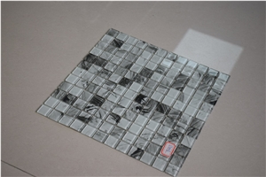 Green and White Colors Glass Mosaics for Sale