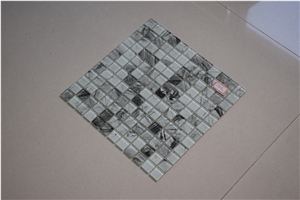 Green and White Colors Glass Mosaics for Sale